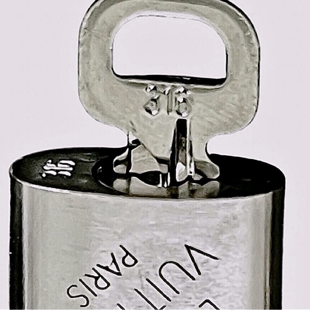 LOUIS VUITTON Silver Lock & Key Brushed Palladium Made In France COA #316 - Picture 9 of 14